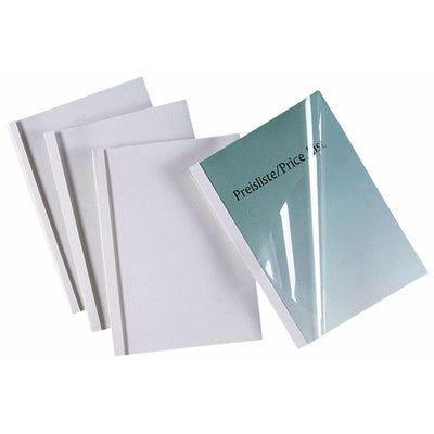 Dossier GBC Thermique 100 Unités Transparent Blanc PVC A4
