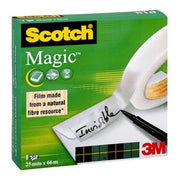 Ruban adhésif Scotch Magic Transparent 25 mm x 66 m (9 Unités)