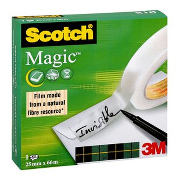 Ruban adhésif Scotch Magic Transparent 25 mm x 66 m (9 Unités)