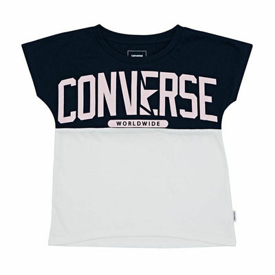 T shirt à manches courtes Enfant Converse Worldwide Bleu foncé