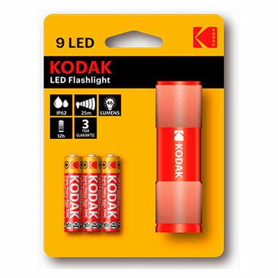 Lampe Torche LED Kodak  9LED Rouge