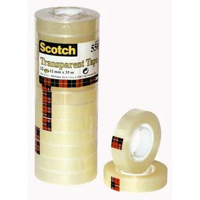 Ruban adhésif Scotch Transparent (12 x 33 mm) (12 Unités)