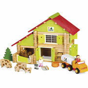 Playset Jeujura My Wooden Farm 30 x 30 x 30 cm (180 Pièces)