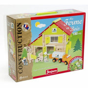 Playset Jeujura My Wooden Farm 30 x 30 x 30 cm (180 Pièces)