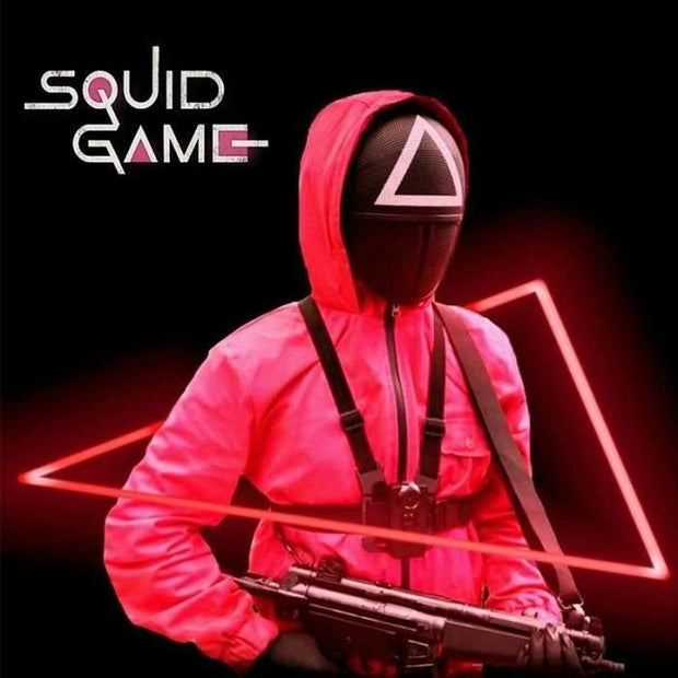Masque Squid Game Triangle Soldier Accessoire de costumes