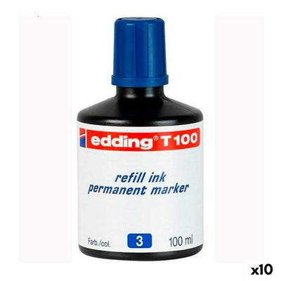 Recharge d'encre Edding T100 Permanent 100 ml (10 Unités)
