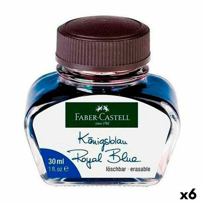 Encre Faber-Castell Bleu 30 ml 6 Unités