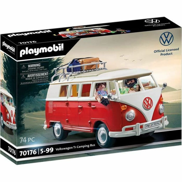 Jeu de Véhicules Playmobil 70176 Volkswagen T1 Bus Rouge