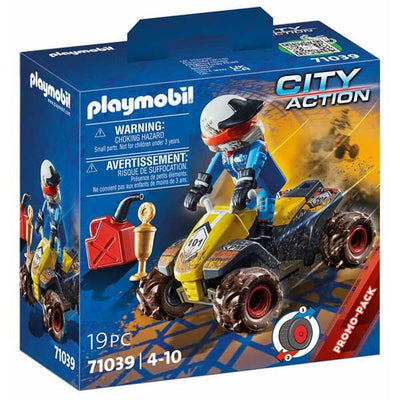 Playset Playmobil City Action Offroad Quad 19 Pièces 71039