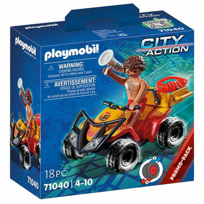 Playset Playmobil City Action Rescue Quad  18 Pièces 71040