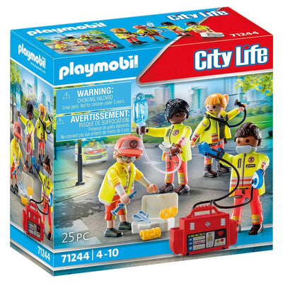 Playset Playmobil 71244 City Life Rescue Team 25 Pièces