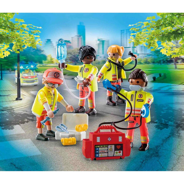 Playset Playmobil 71244 City Life Rescue Team 25 Pièces