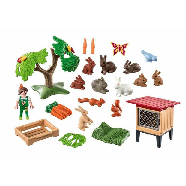 Playset Playmobil 71252 Country Rabbit Hutch 41 Pièces