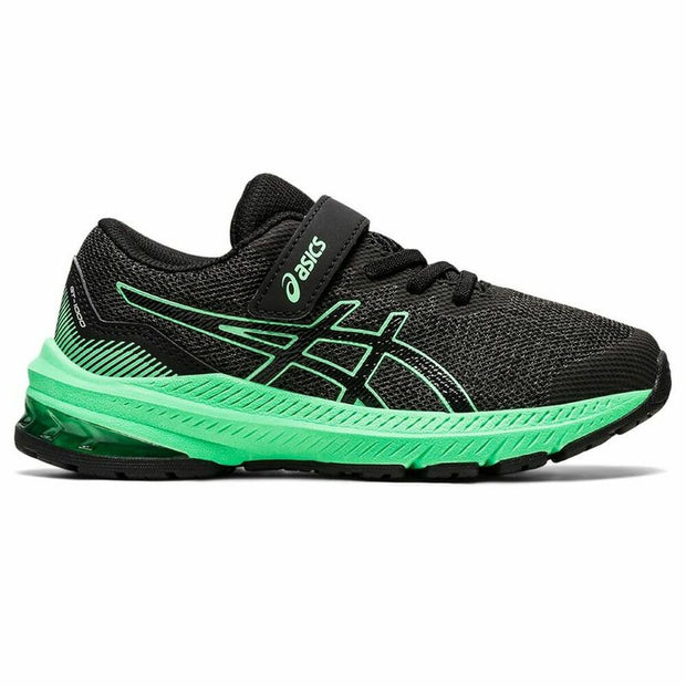 Chaussures de Running pour Enfants Asics GT-1000 11 Noir/Vert Noir
