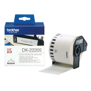 Rouleau de Papier Continu Brother DK-22205 Noir/Blanc (3 Unités)