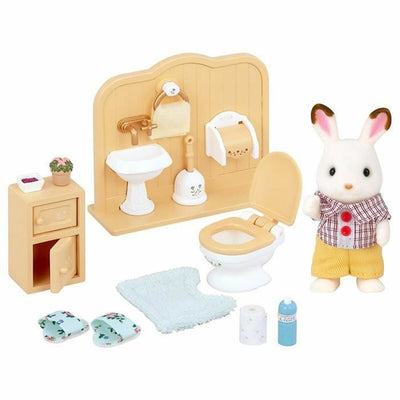 Figurine d’action Sylvanian Families Chocolate Rabbit and Toilet Set