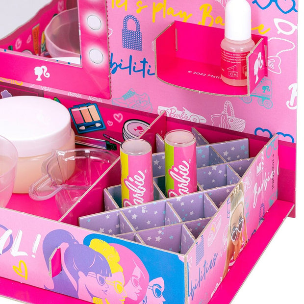 Kit pour créer du maquillage Barbie Studio Color Change Rouge à lèvres 15 Pièces