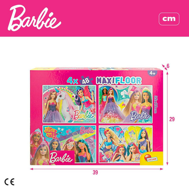 Set de 4 Puzzles Barbie MaxiFloor 192 Pièces 35 x 1,5 x 25 cm