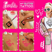 Tatouages Temporaires Barbie My Glitter Tattoo Paillettes 20 Pièces