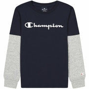 T-shirt à Manches Longues Enfant Champion Noir