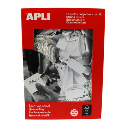 Étiquettes de suspension Apli Blanc 1000 Pièces (13 x 34 mm)