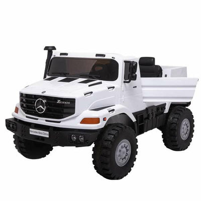Voiture électrique pour enfants Injusa Mercedes Benz Truck Blanc Lumières avec son Télécommandé 12 V