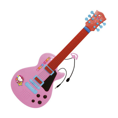 Guitare pour Enfant Hello Kitty Électronique Microphone Rose
