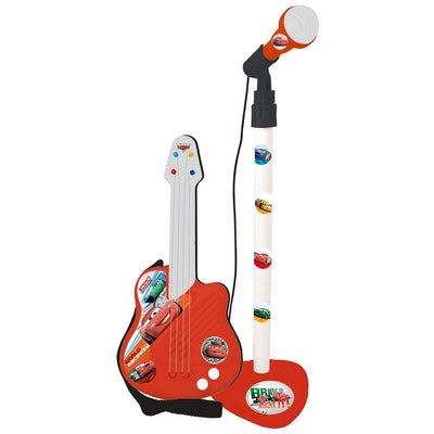Jouet musical Cars Microphone Guitare pour Enfant Rouge
