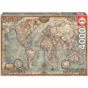 Puzzle Educa 14827 World Map 4000 Pièces
