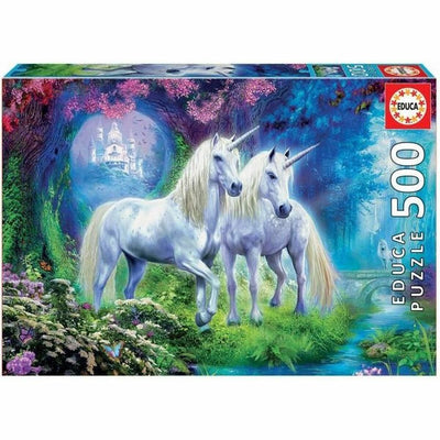 Puzzle Educa Unicorns In The Forest 500 Pièces 34 x 48 cm
