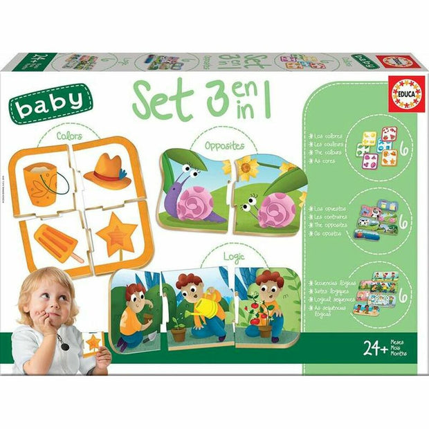 Puzzle Educa 3-en-1 Multicouleur