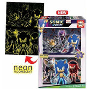 Set de 2 Puzzles Educa Neon Sonic 100 Pièces