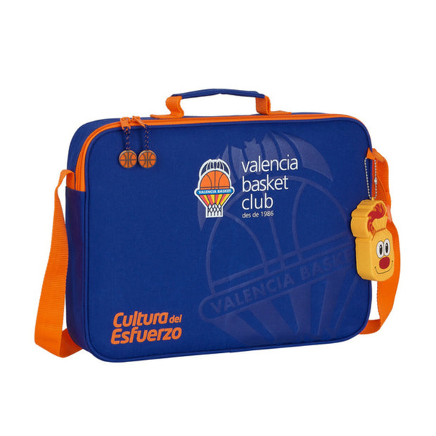 Porte documents Valencia Basket Bleu Orange (38 x 28 x 6 cm)