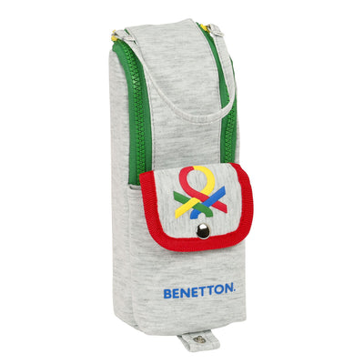 Trousse d'écolier Benetton Pop Gris (6 x 21 x 6 cm)