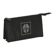 Trousse Fourre-Tout Triple The Mandalorian Noir (22 x 12 x 3 cm)