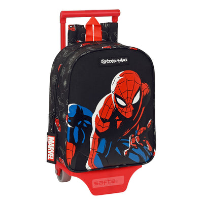 Cartable à roulettes Spiderman Hero Noir (22 x 27 x 10 cm)