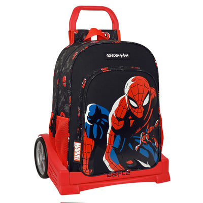 Cartable à roulettes Spiderman Hero Noir (33 x 42 x 14 cm)