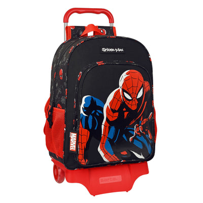 Cartable à roulettes Spiderman Hero Noir (33 x 42 x 14 cm)