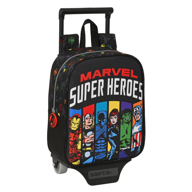 Cartable à roulettes The Avengers Super heroes Noir (22 x 27 x 10 cm)