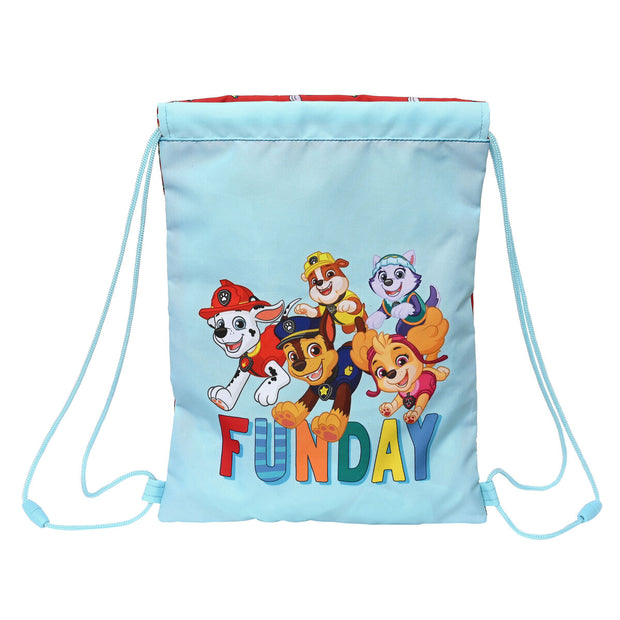 Sac à dos serré par des ficelles The Paw Patrol Funday Rouge Bleu clair (26 x 34 x 1 cm)