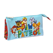 Trousse Fourre-Tout Triple The Paw Patrol Funday Rouge Bleu clair (22 x 12 x 3 cm)