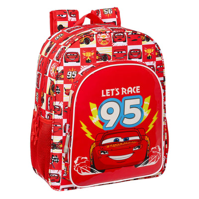 Cartable Cars Let's race Rouge Blanc (32 x 38 x 12 cm)