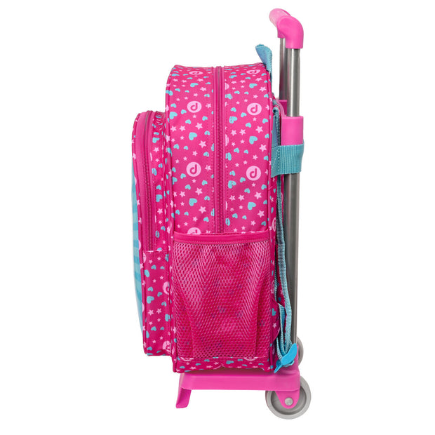 Cartable à roulettes Pinypon Bleu Rose 26 x 34 x 11 cm