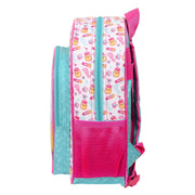 Cartable The Bellies 26 x 34 x 11 cm Violet Turquoise Blanc