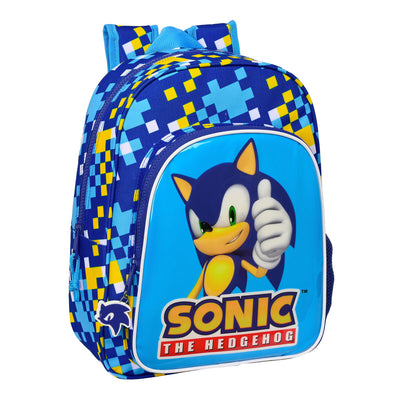 Cartable Sonic Speed 26 x 34 x 11 cm Bleu