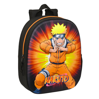 Cartable 3D Naruto Noir Orange 27 x 33 x 10 cm