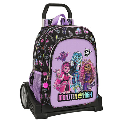 Cartable à roulettes Monster High Creep Noir 33 x 42 x 14 cm