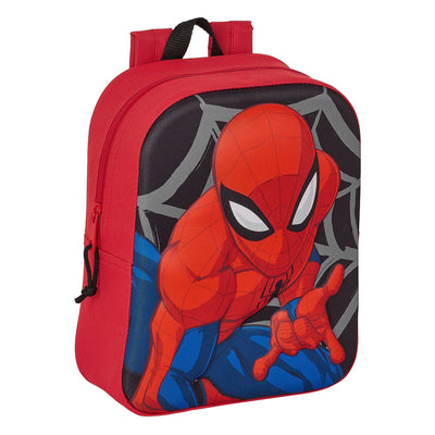 Cartable Spiderman 3D Rouge Noir 22 x 27 x 10 cm