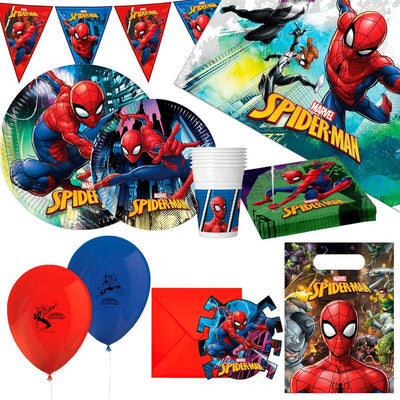 Set d'articles de fête Spiderman 66 Pièces