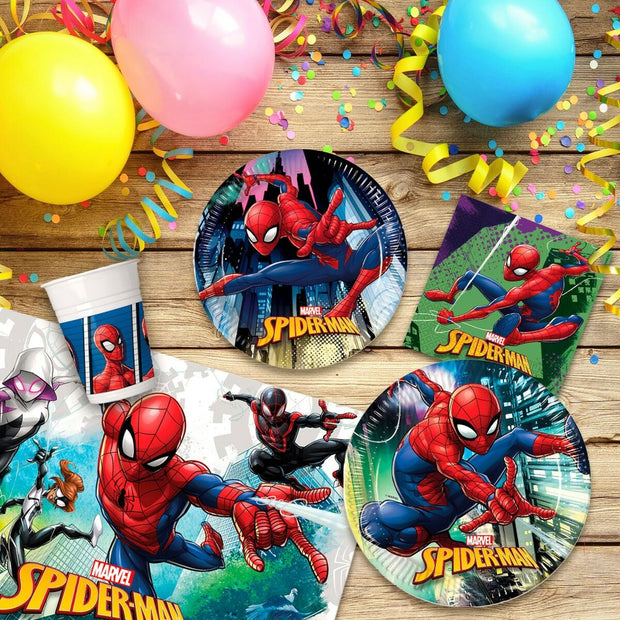 Set d'articles de fête Spiderman 66 Pièces